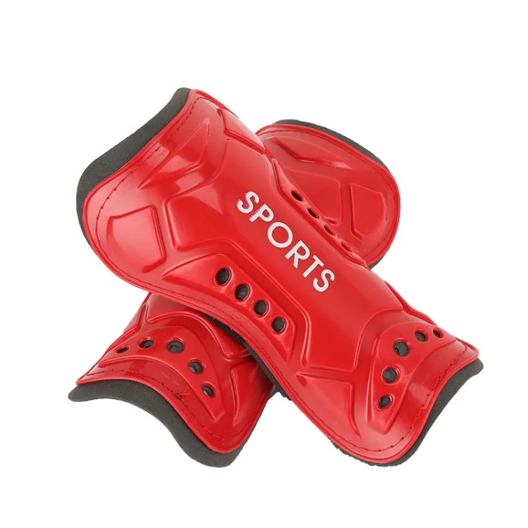 2 Pairs Football Shin Pads Professional Game Training Sports Knee Pads, Color: HTB02 Red S