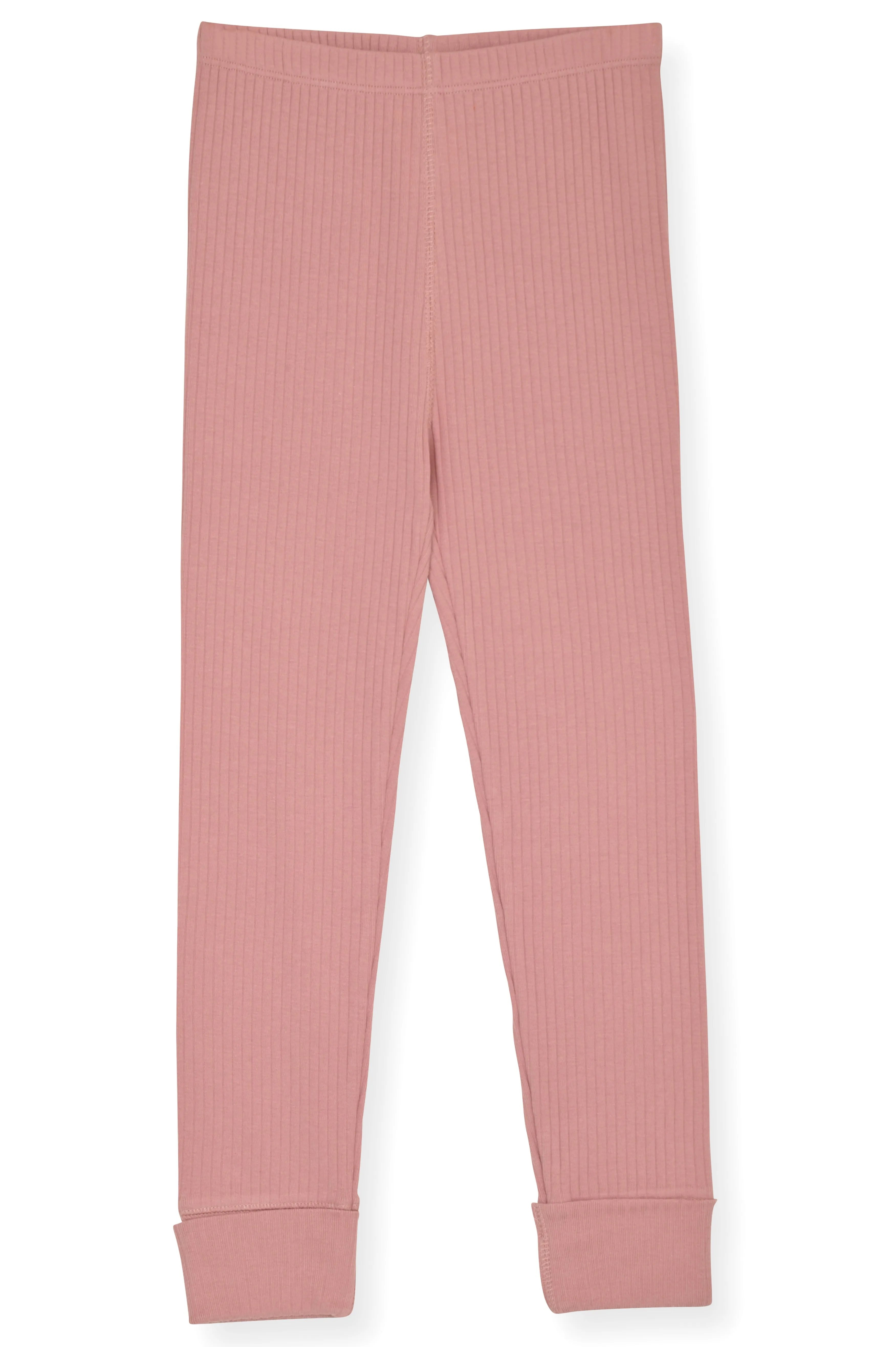 4-Piece 100% Organic Cotton Rib Knit Pajama Sets for Boys & Girls, Pink & Gray