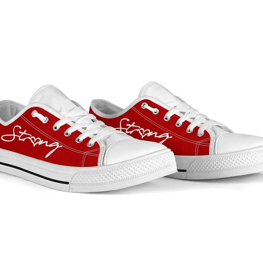 6Th Grade Strong Red Black Shoes, Teacher Shoes, Low Top Sneakers