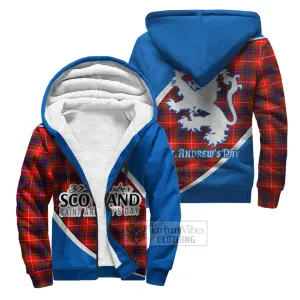 Abernethy Family Crest Tartan Sherpa Hoodie Celebrate Saint Andrew's Day in Style