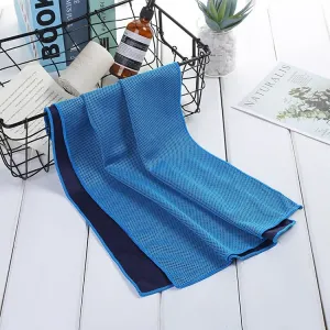 Absorbent Polyester Quick-drying Breathable Cold-skinned Fitness Sports Portable Towel, Package:30x100 Clasp Cup(Light Blue)