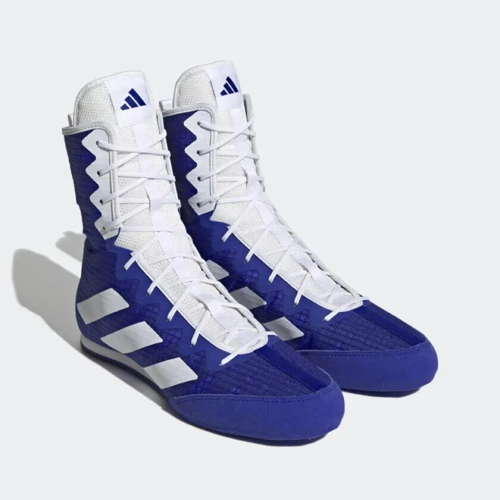 Adidas Box Hog 4 Boxing Boots - Navy Blue/White