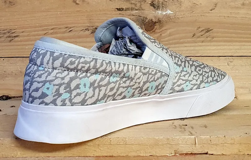 Adidas Sabalo Slip On Low Canvas Trainers EG8581 Grey/White/Blue UK7.5/US8/EU41