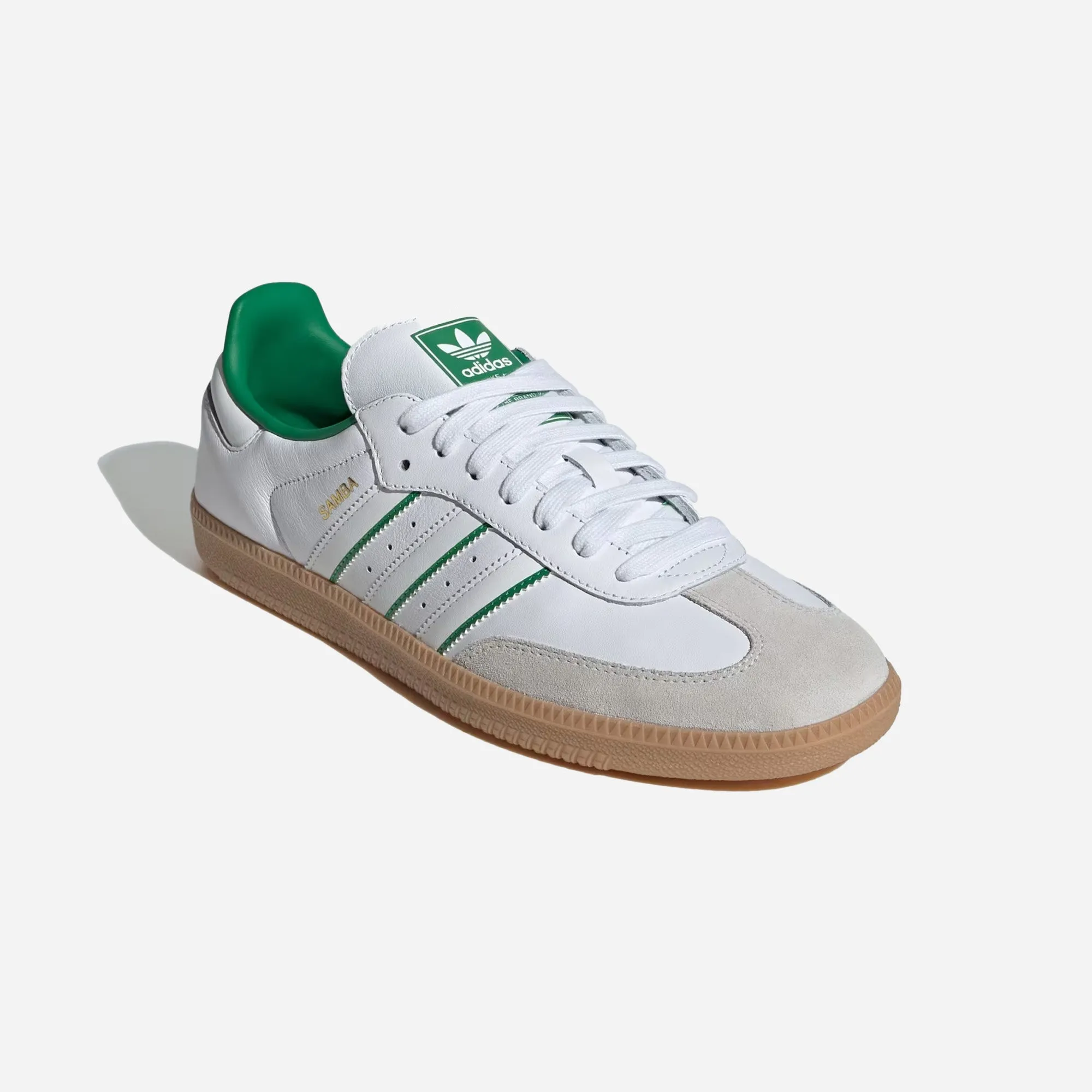 ADIDAS SAMBA OG SHOES CLOUD WHITE / CRYSTAL WHITE / GREEN