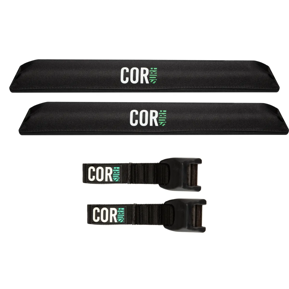 Aero Roof Rack Pad with 10' Scratch-Resistant Tie Downs(Flat Bars)