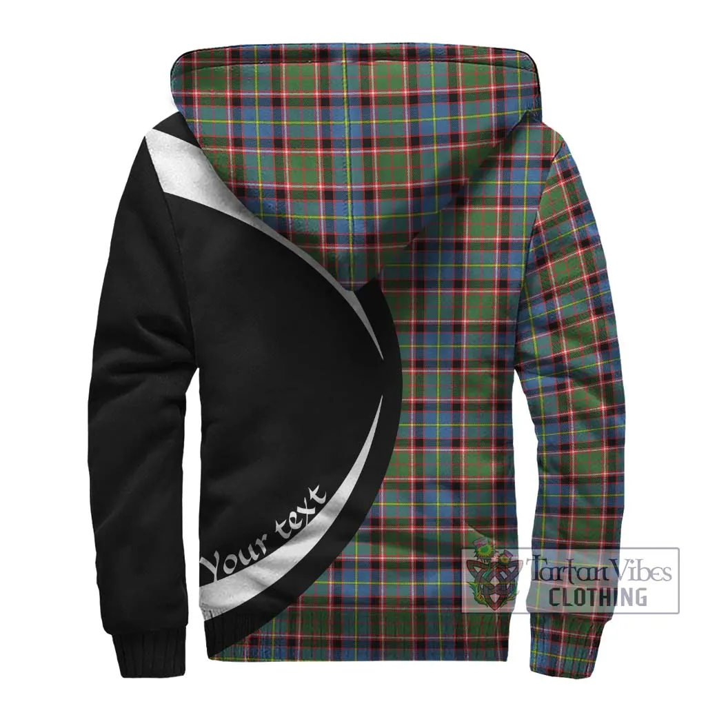 Aikenhead Tartan Sherpa Hoodie with Family Crest Circle Style