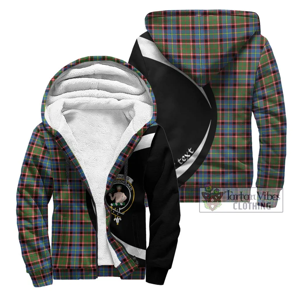 Aikenhead Tartan Sherpa Hoodie with Family Crest Circle Style