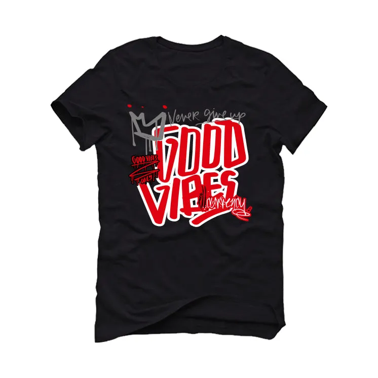 AIR JORDAN 4 “BRED REIMAGINED” 2024 | ILLCURRENCY Black T-Shirt (Good Vibes)