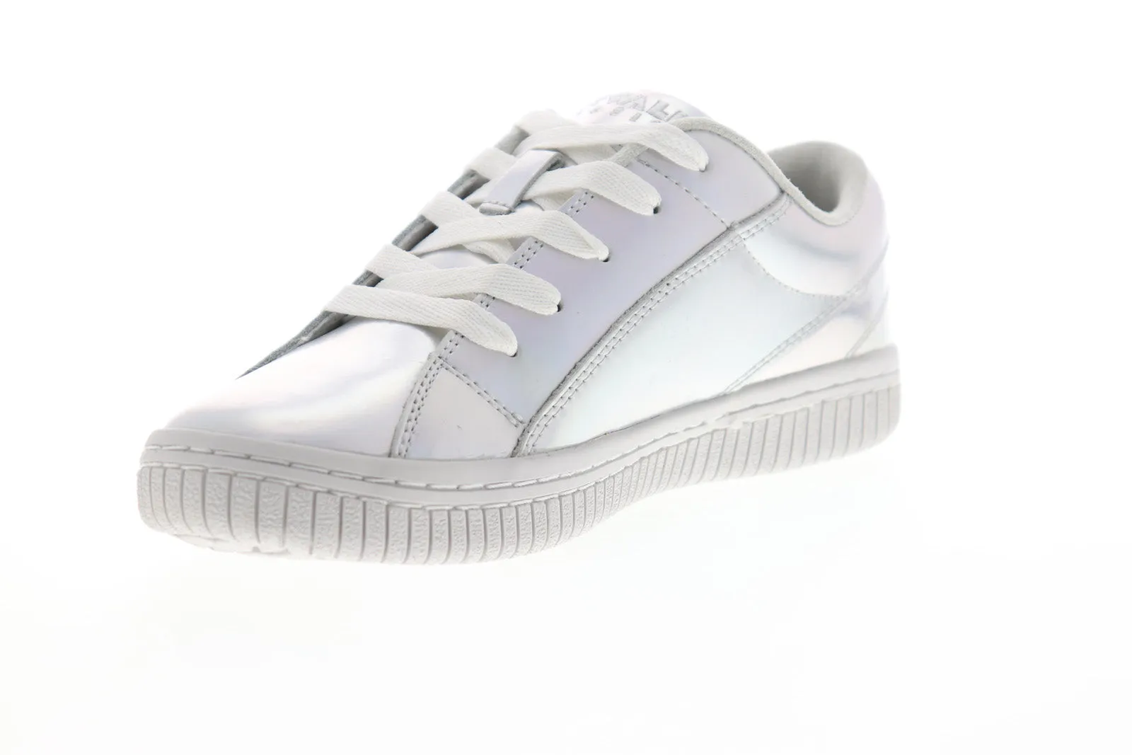 Airwalk Pearl AW19863 Womens Silver Gray Leather Low Top Skate Sneakers Shoes