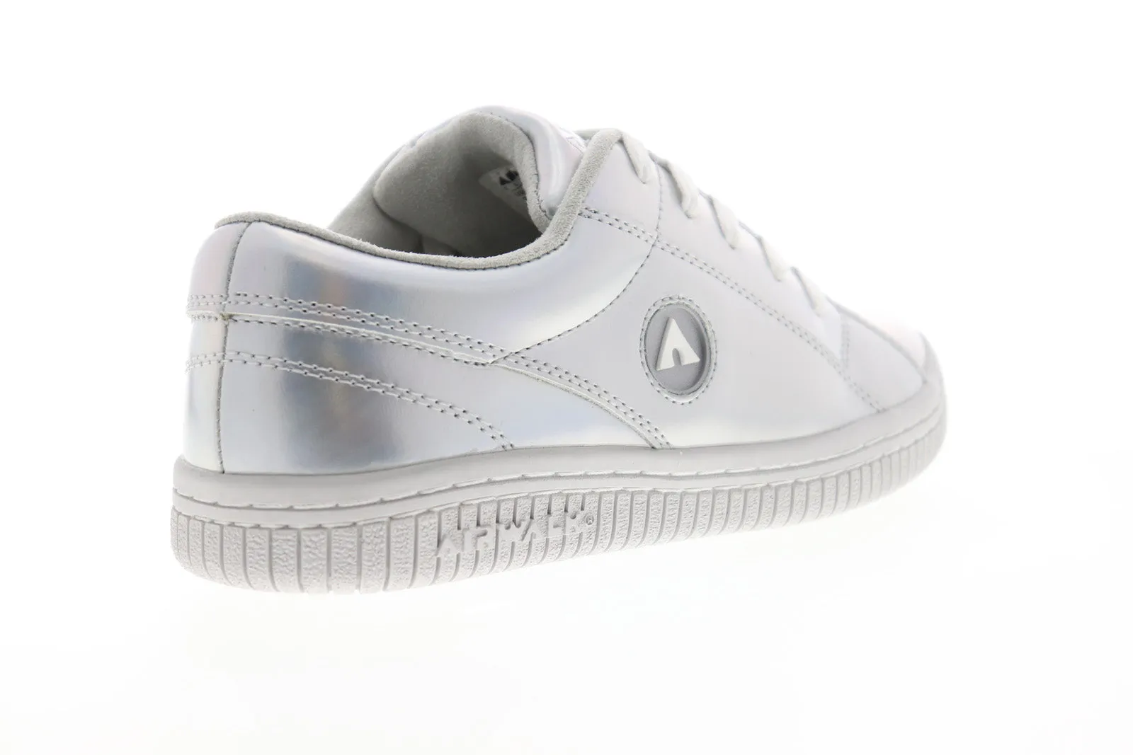 Airwalk Pearl AW19863 Womens Silver Gray Leather Low Top Skate Sneakers Shoes