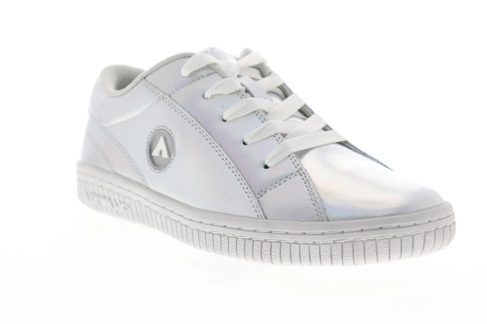 Airwalk The One Pearl AW19863 Mens Silver Gray Leather Skate Sneakers Shoes