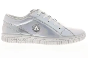 Airwalk The One Pearl AW19863 Mens Silver Gray Leather Skate Sneakers Shoes