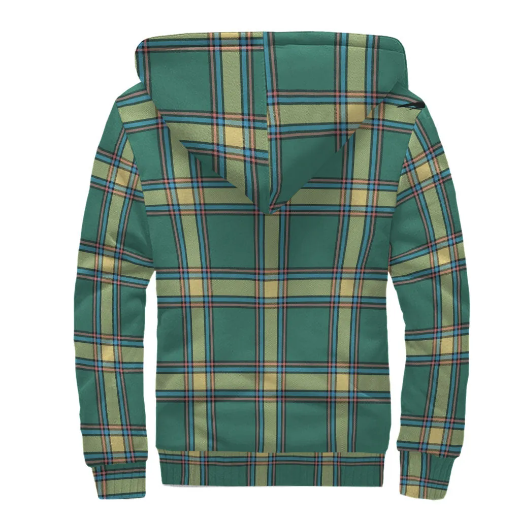 Alberta Province Canada Tartan Sherpa Hoodie