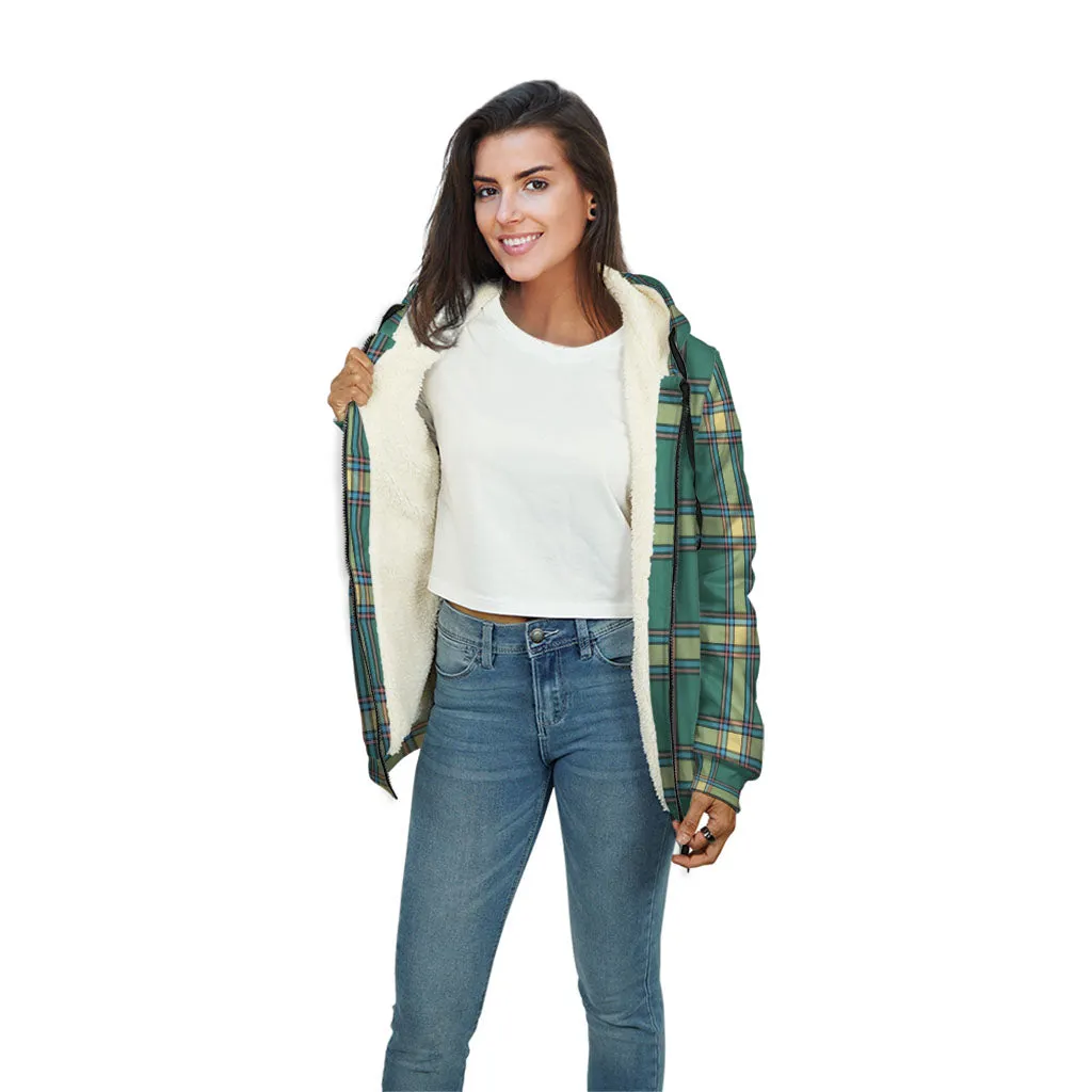 Alberta Province Canada Tartan Sherpa Hoodie