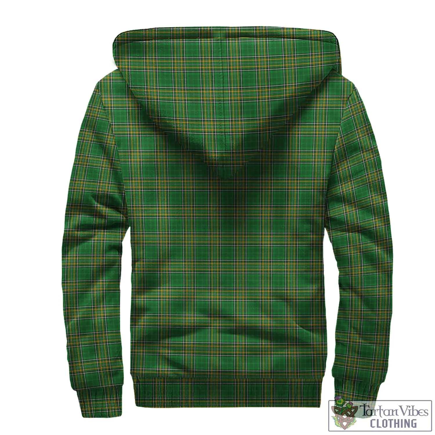 Alleet Irish Clan Tartan Sherpa Hoodie with Coat of Arms