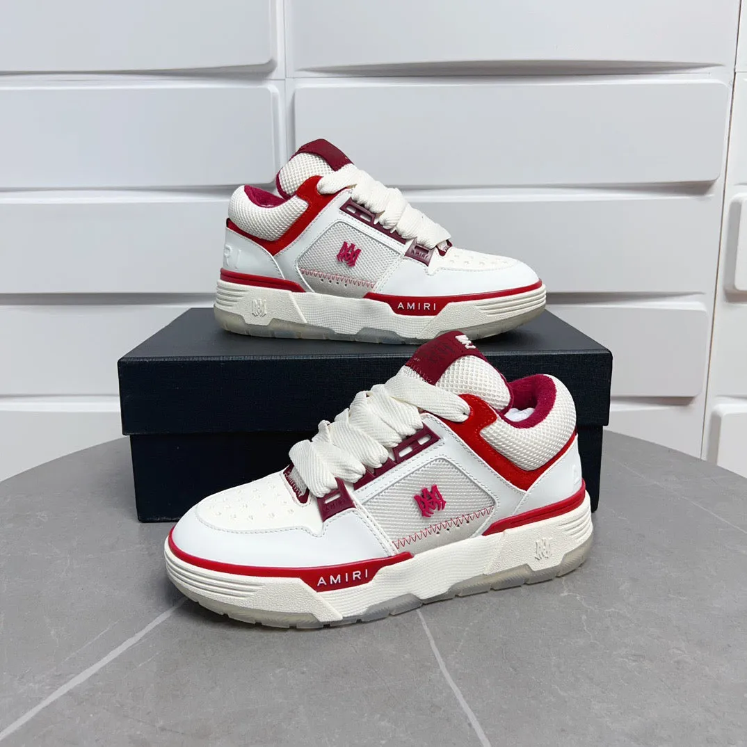 AMR MA-1  White and Red Sneakers-133