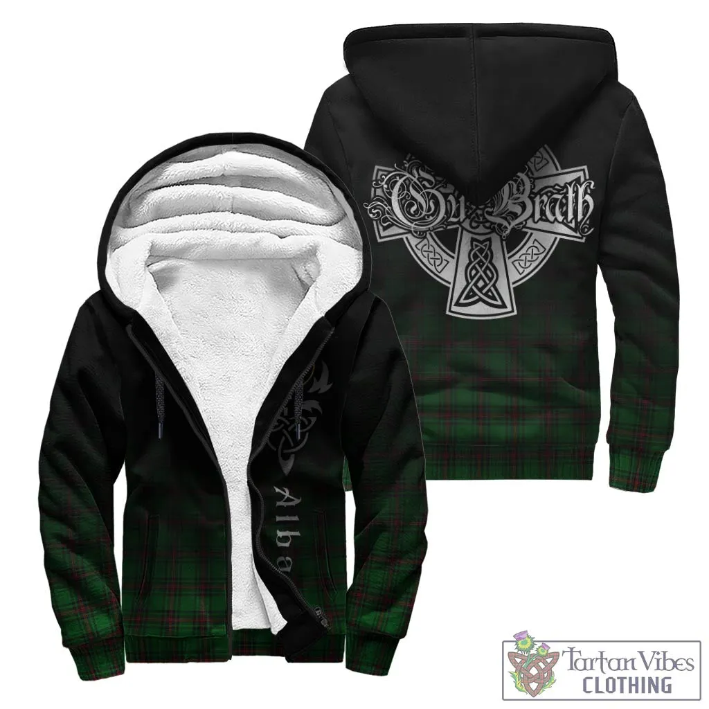 Anstruther Tartan Sherpa Hoodie Featuring Alba Gu Brath Family Crest Celtic Inspired