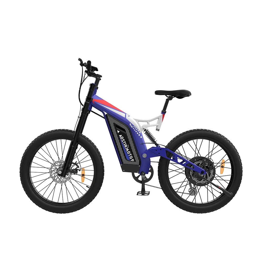 Aostirmotor Big Front Fork 1500W Electric Bike S17 | 1500W Brushless Motor | 48V 17.5Ah Lithium Battery | 79 lbs Weight