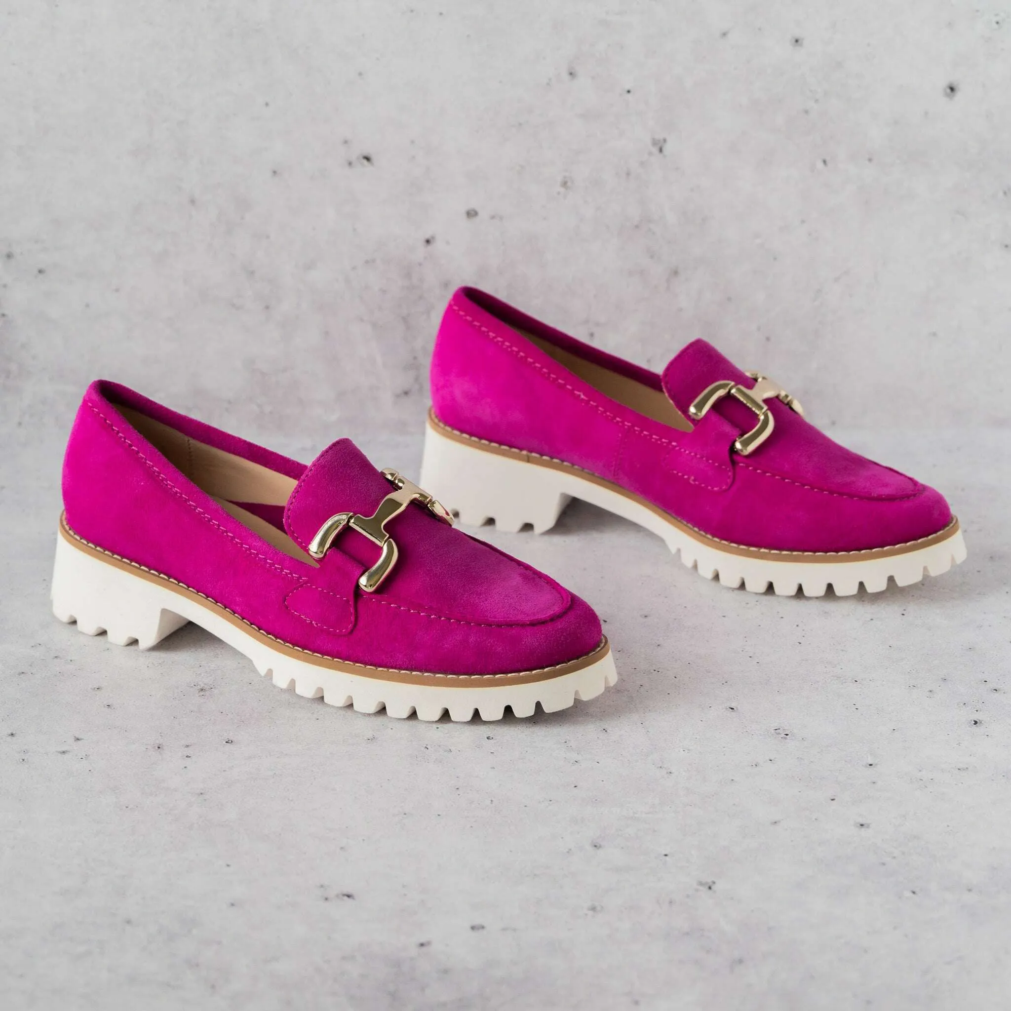 ARA - 31237 Kiana Loafer - Green & Pink Suede