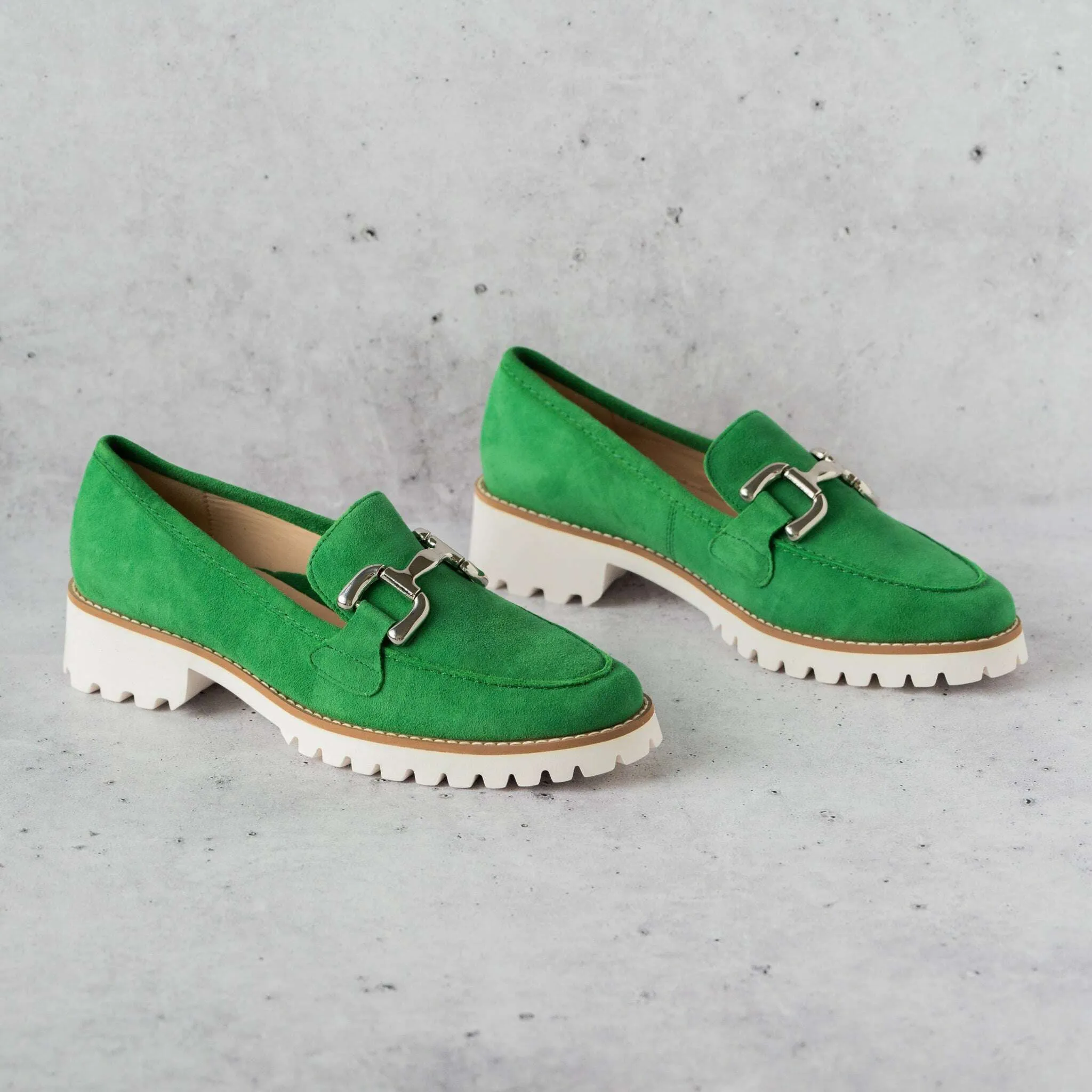 ARA - 31237 Kiana Loafer - Green & Pink Suede