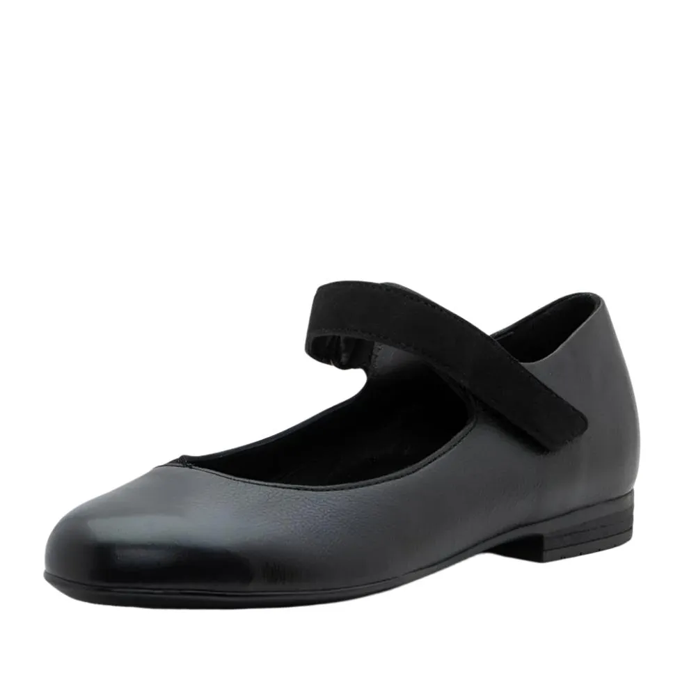 Ara Women's Sienna Mary Jane Flat Black Calf / Suede