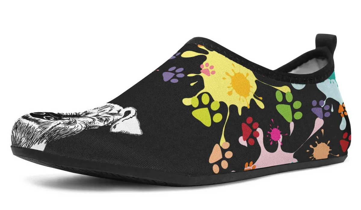 Artsy Schnauzer Aqua Barefoot Shoes