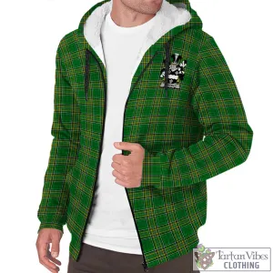 Ashfield Irish Clan Tartan Sherpa Hoodie with Coat of Arms