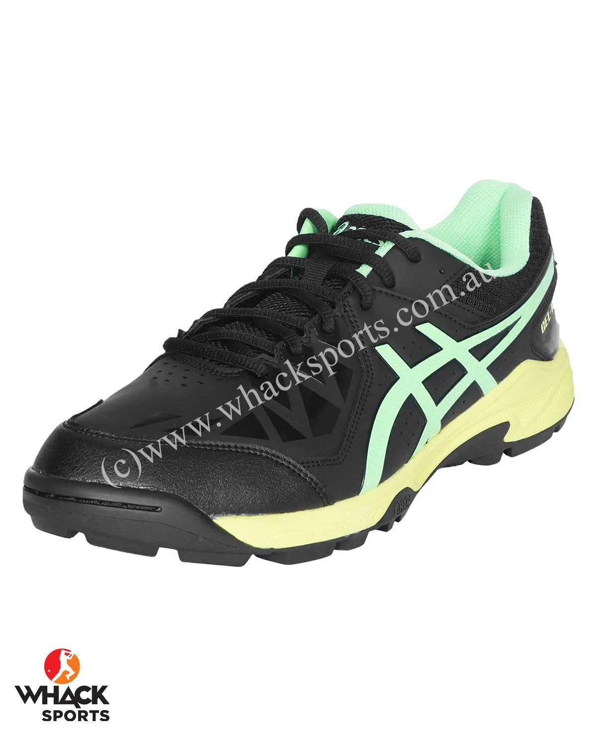 ASICS Gel Peake 5 - Rubber Cricket Shoes - Black/Lime