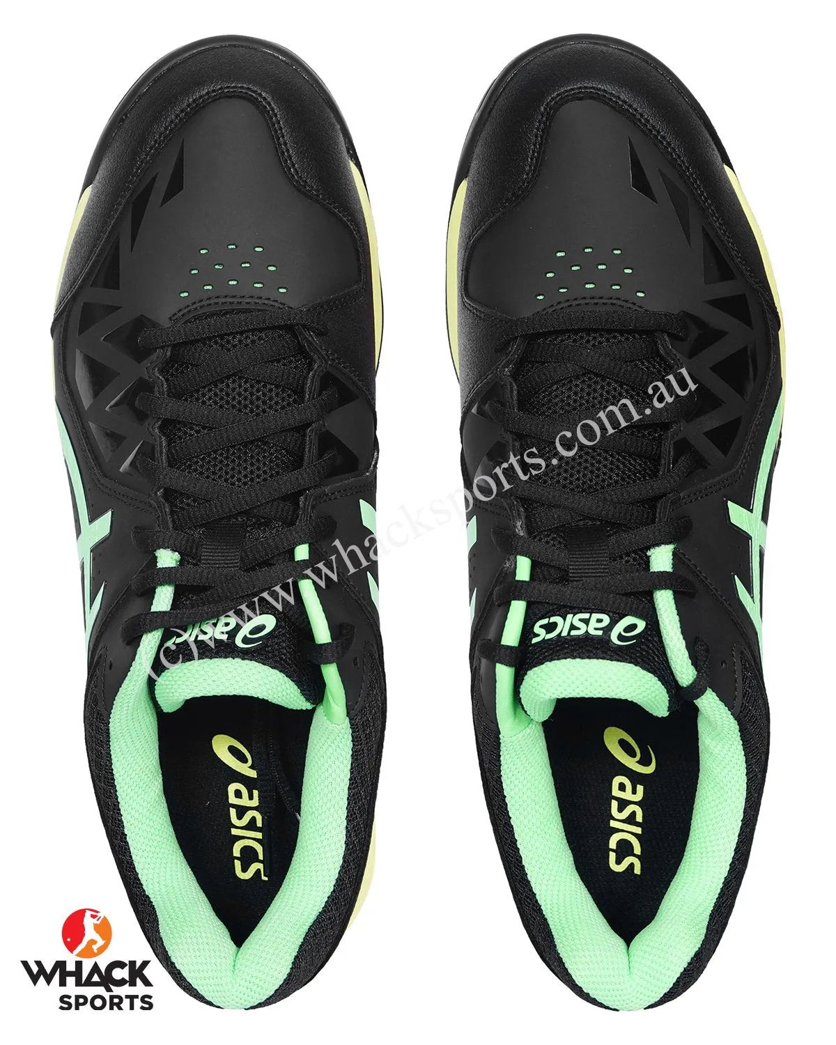 ASICS Gel Peake 5 - Rubber Cricket Shoes - Black/Lime