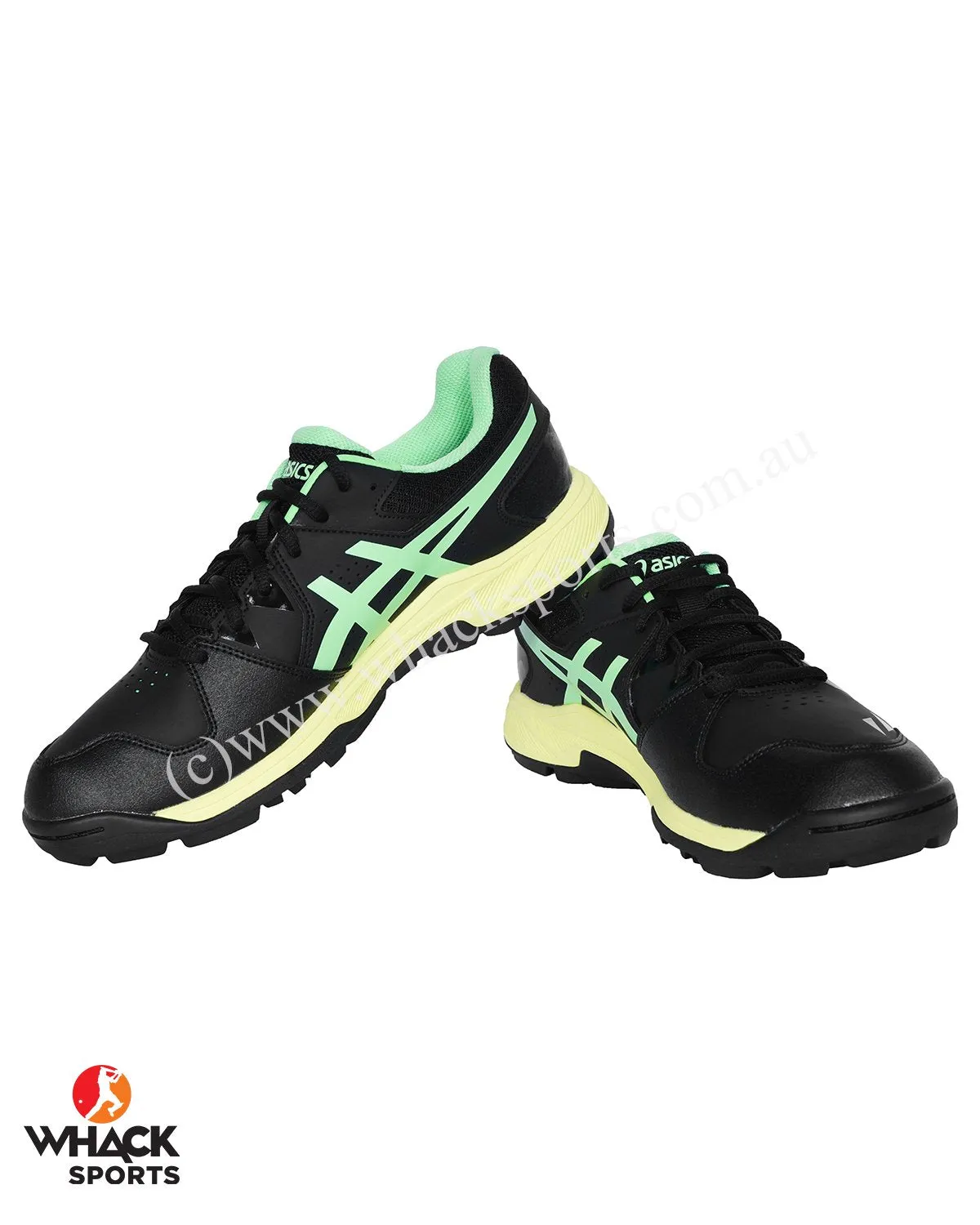 ASICS Gel Peake 5 - Rubber Cricket Shoes - Black/Lime