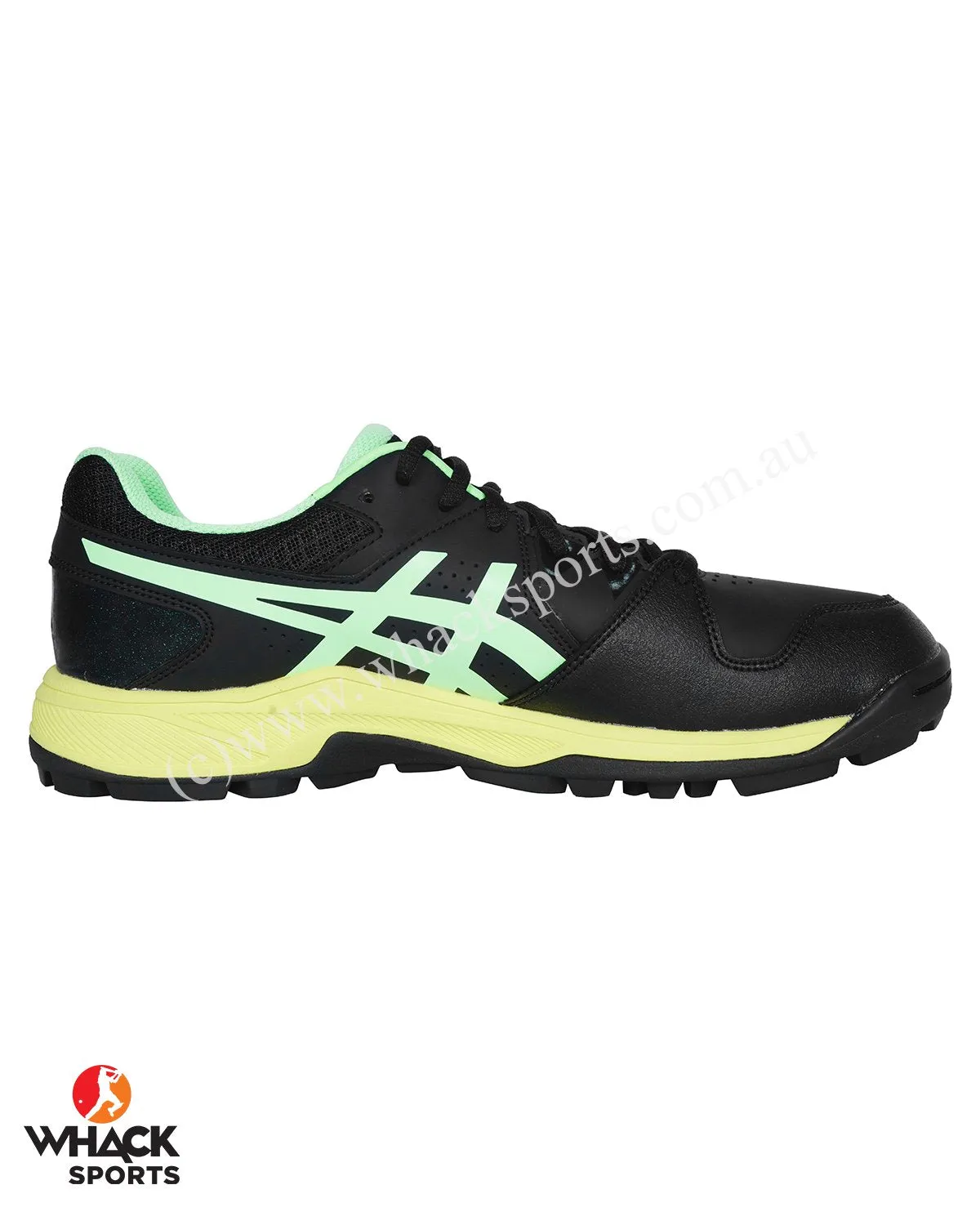 ASICS Gel Peake 5 - Rubber Cricket Shoes - Black/Lime