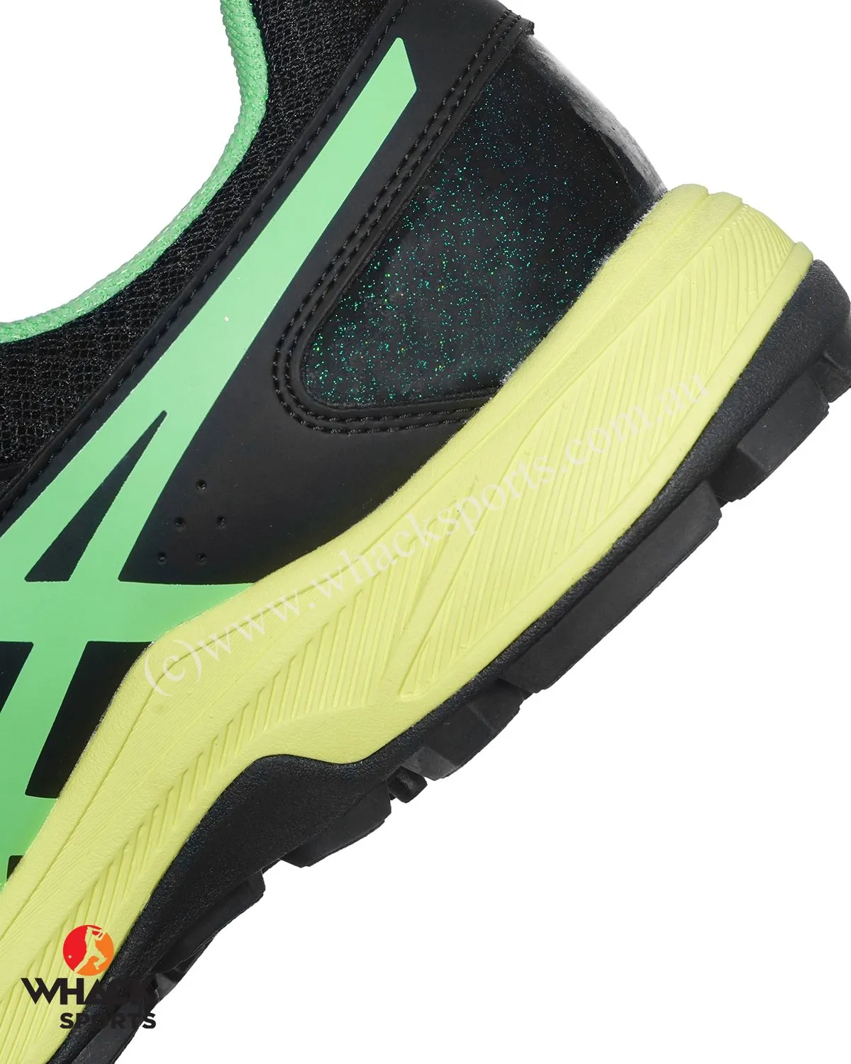 ASICS Gel Peake 5 - Rubber Cricket Shoes - Black/Lime