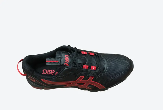 Asics scarpa sneakers da uomo Gel Quantum 90 1201A064 004 nero-rosso