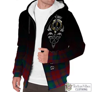 Auchinleck (Affleck) Tartan Sherpa Hoodie Featuring Alba Gu Brath Family Crest Celtic Inspired