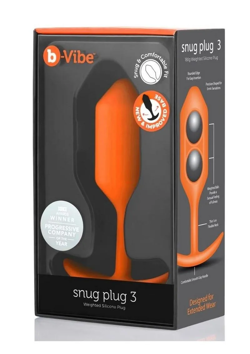 B-Vibe Snug Plug 3 Silicone Weighted Anal Plug