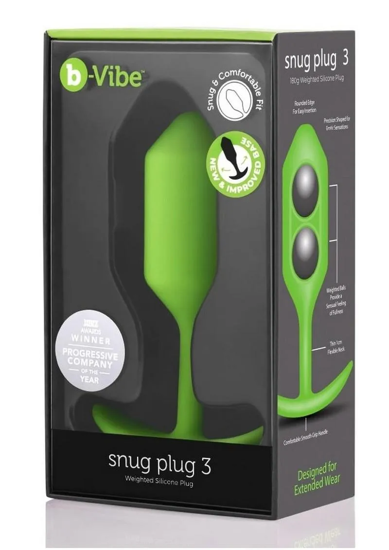 B-Vibe Snug Plug 3 Silicone Weighted Anal Plug