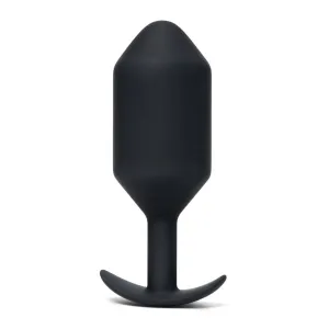 b-Vibe Snug Plug 7 Weighted Silicone Butt Plug Black