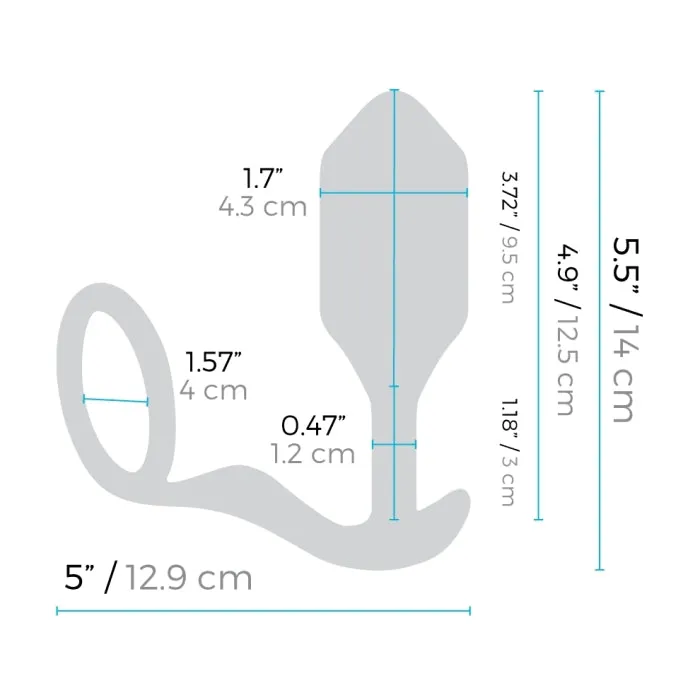 B-Vibe Vibrating Snug & Tug Cock Ring & Anal Plug