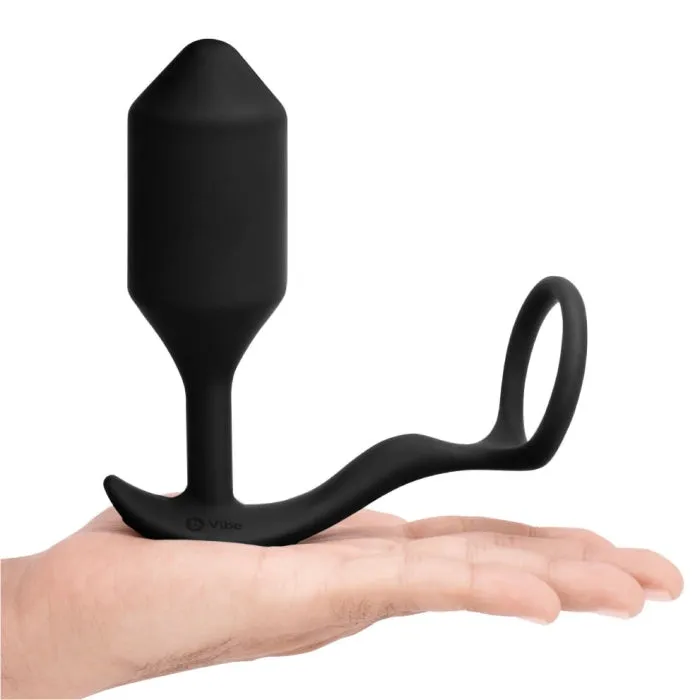 B-Vibe Vibrating Snug & Tug Cock Ring & Anal Plug