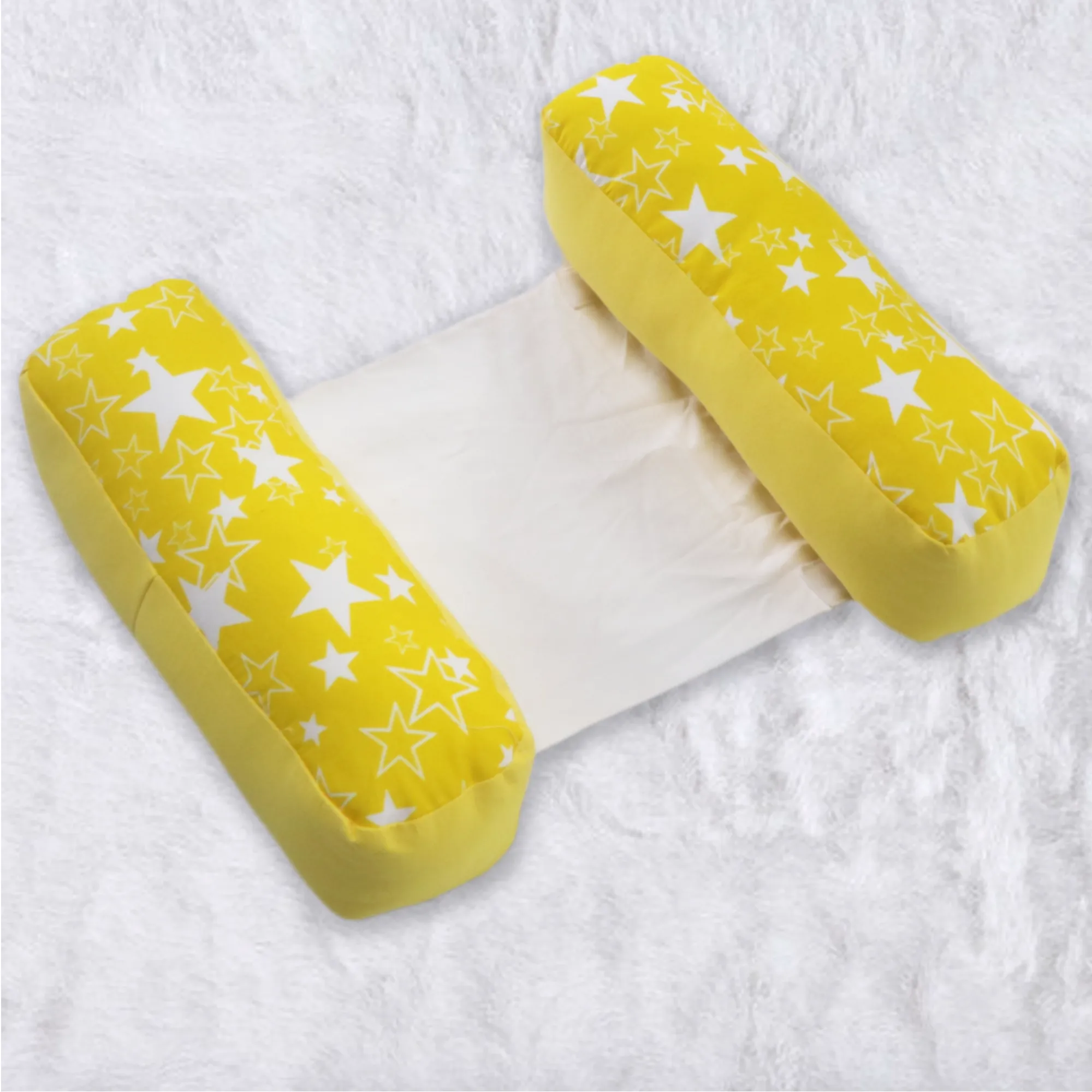 Baby Anti Roll Side Pillows - Yellow Star