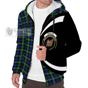 Baillie of Polkemmet Tartan Sherpa Hoodie with Family Crest Circle Style