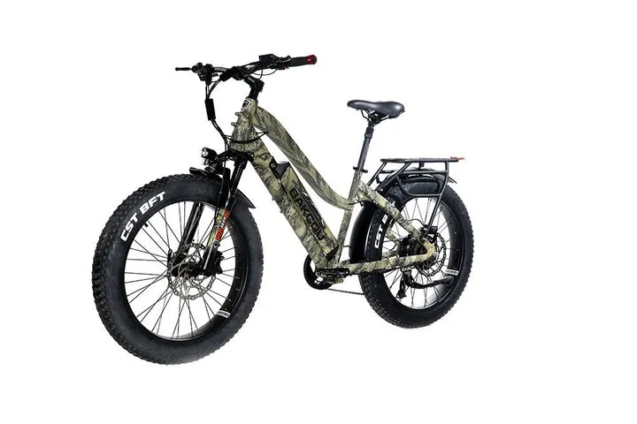 Bakcou E Bikes Flatlander Step-Through (ST) 24" Tires Full Suspension Electric Bikes | 750W Motor | 48V Battery