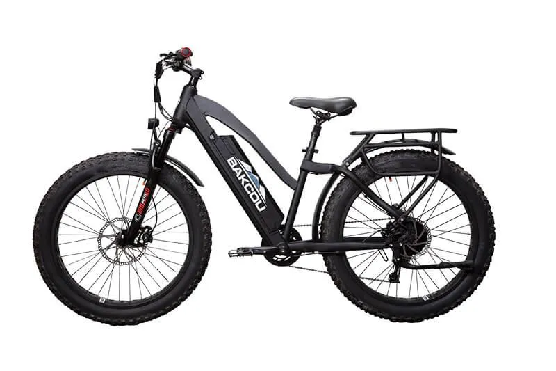 Bakcou E Bikes Flatlander Step-Through (ST) 24" Tires Full Suspension Electric Bikes | 750W Motor | 48V Battery