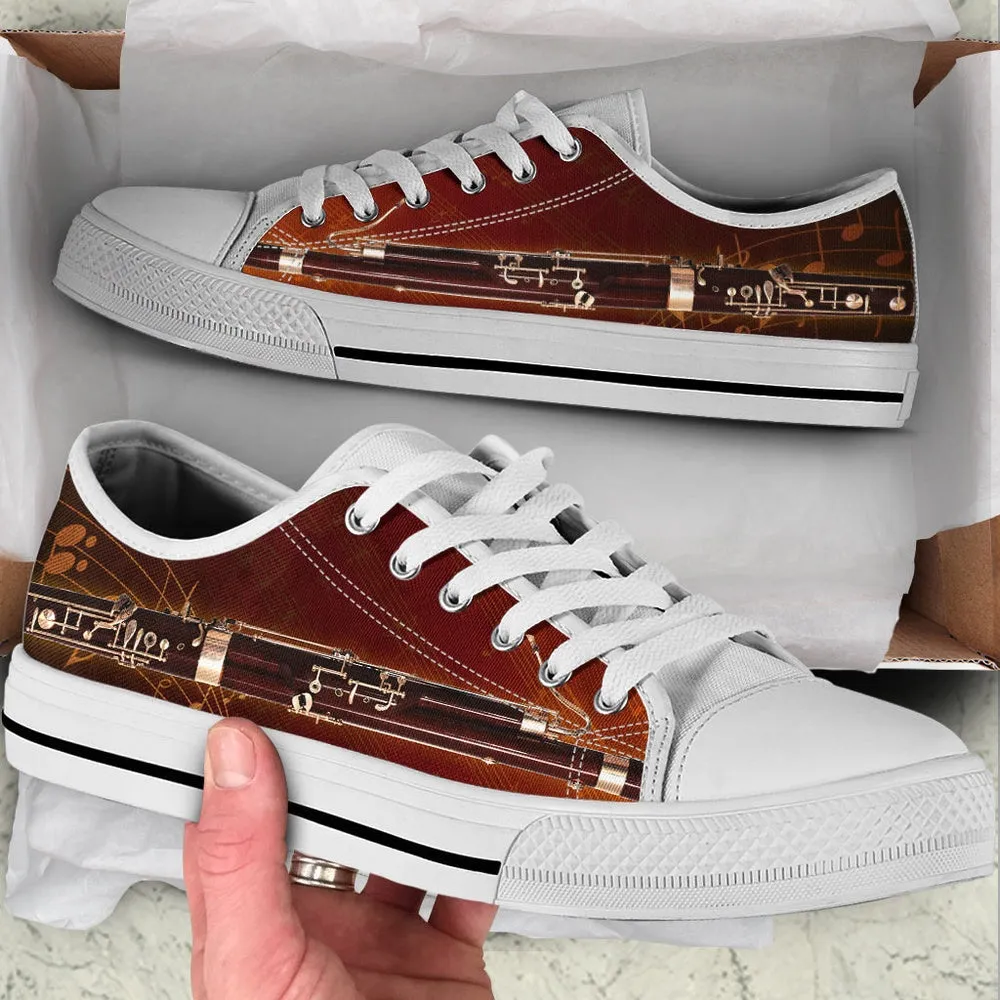 Bassoon Music Bg Low Top Music Fashion Shoes, Canvas Shoes Design, Low Top Sneaker