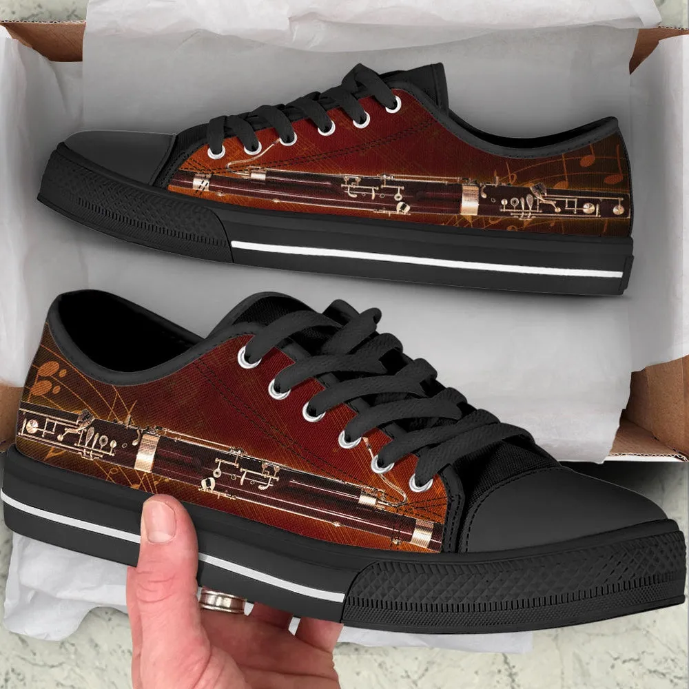 Bassoon Music Bg Low Top Music Fashion Shoes, Canvas Shoes Design, Low Top Sneaker