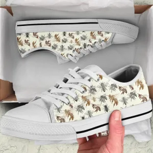 Bee Low Top Shoes For Men Women, Animal Print Canvas Shoes, Print On Canvas Shoes