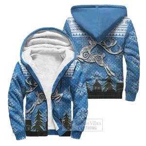 Bisset Clan Christmas Sherpa Hoodie Celtic Reindeer Style