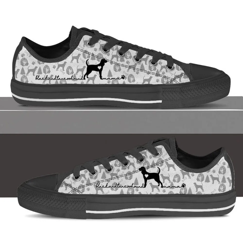 Black And Tan Coonhound Low Top Shoes, Dog Printed Shoes, Canvas Shoes For Men, Women