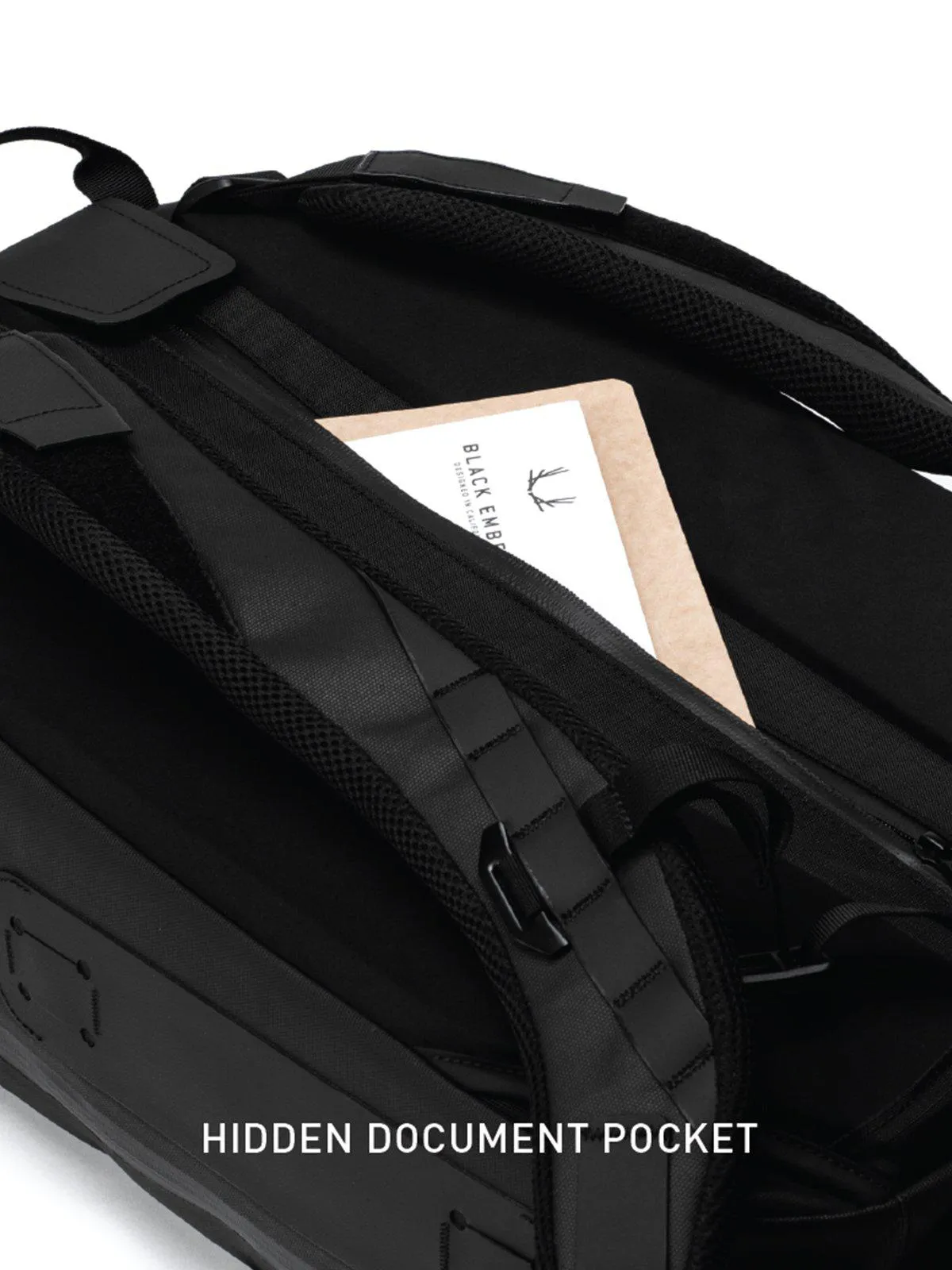 Black Ember Citadel R2 Minimal Backpack Jet Black