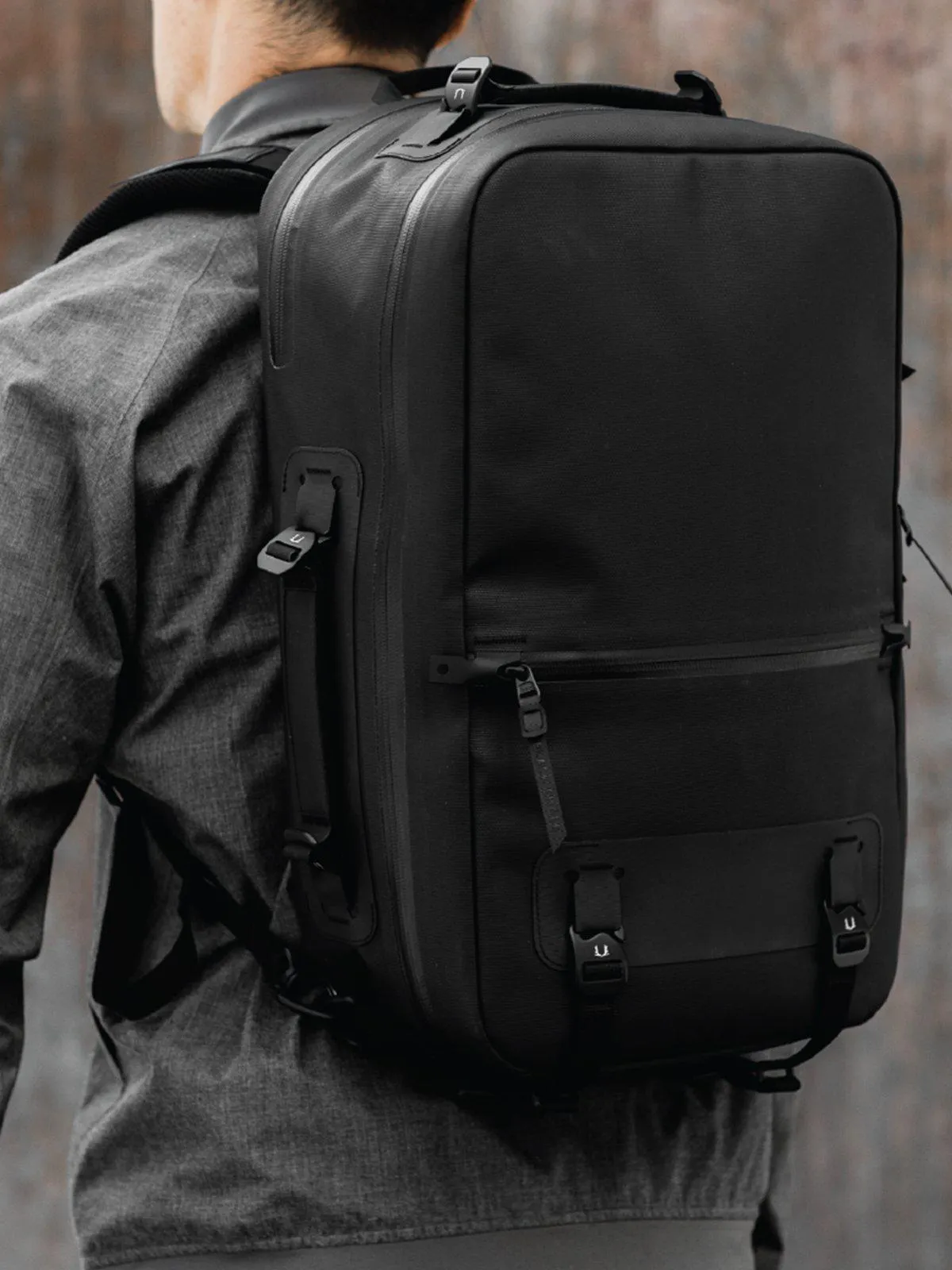 Black Ember Citadel R2 Minimal Backpack Jet Black